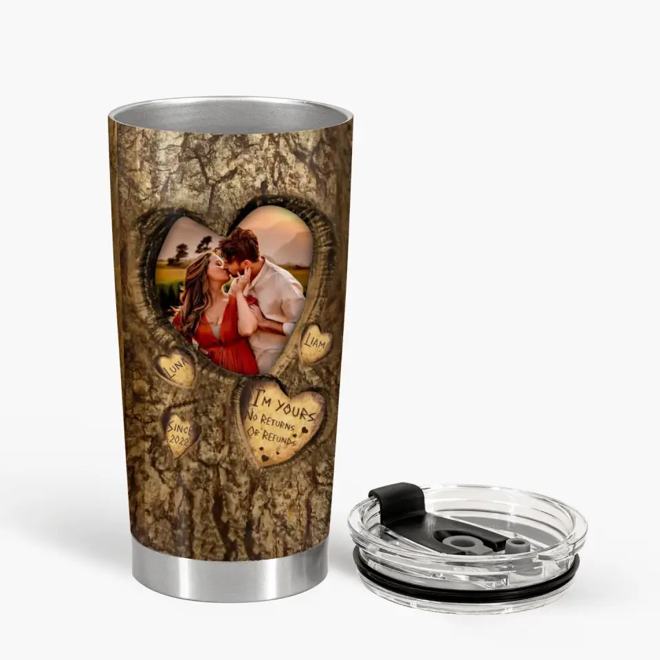 I Want To Hold Your Hand - Personalized Custom Tumbler - Anniversary Gift For Couple, Wife, Husband, Boyfriend, Girlfriend