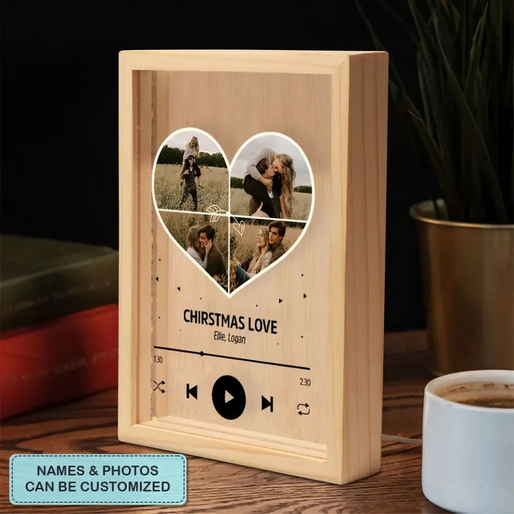 Heart Photo Music Box - Personalized Custom Photo Frame Box - Valentine's Day, Anniversary Gift For Couple, Couples, Girlfriend, Boyfriend, Wife, Husband