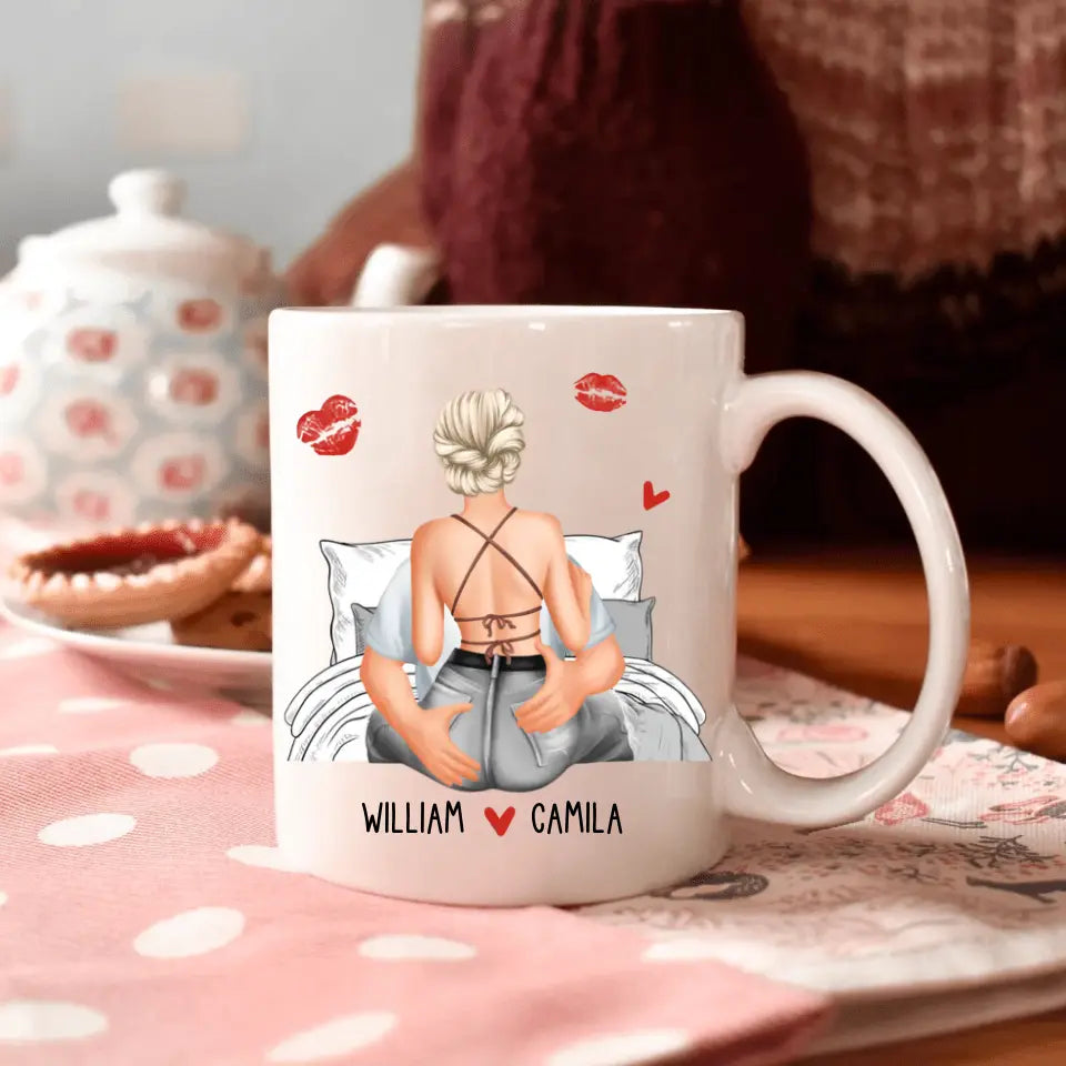 I Vow To Still Grab Your Butt - Personalized Custom White Mug - Valentine's Day, Anniversary Gift For Couple, Husband, Wife, Boyfriend, Girlfriend