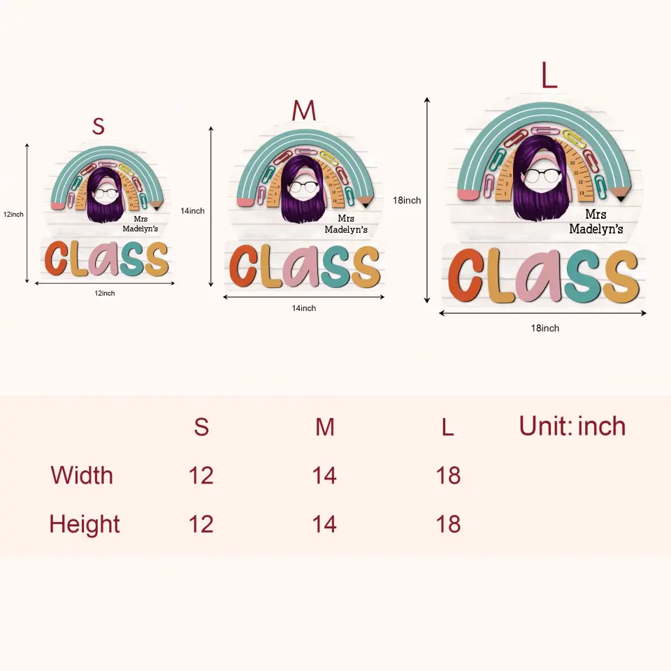 Teacher's Classroom - Personalized Custom Door Sign - Teacher's Day, Appreciation Gift For Teacher
