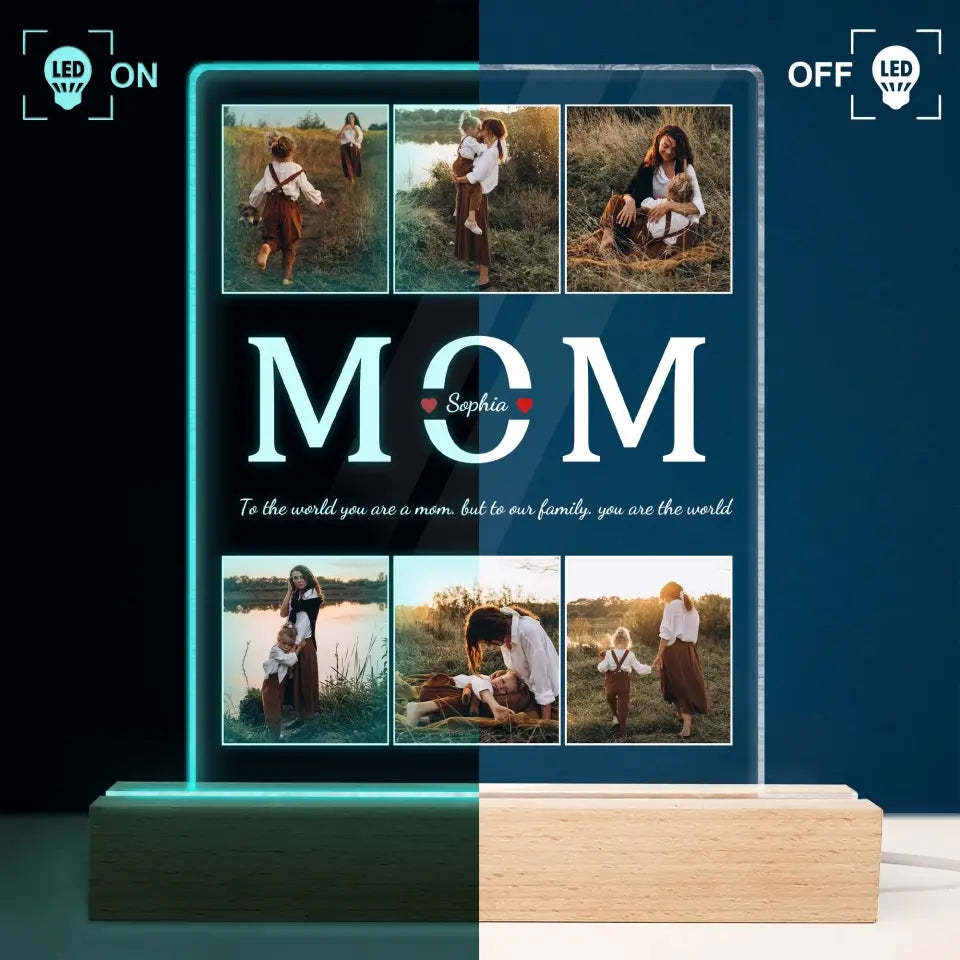 Family Photo Memory - Personalized Custom 3D LED Light - Gift For Family, Family Members