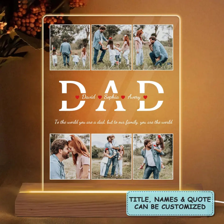 Family Photo Memory - Personalized Custom 3D LED Light - Gift For Family, Family Members