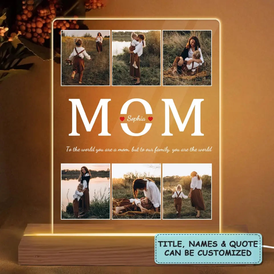 Family Photo Memory - Personalized Custom 3D LED Light - Gift For Family, Family Members