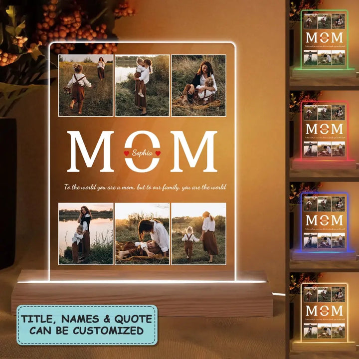 Family Photo Memory - Personalized Custom 3D LED Light - Gift For Family, Family Members