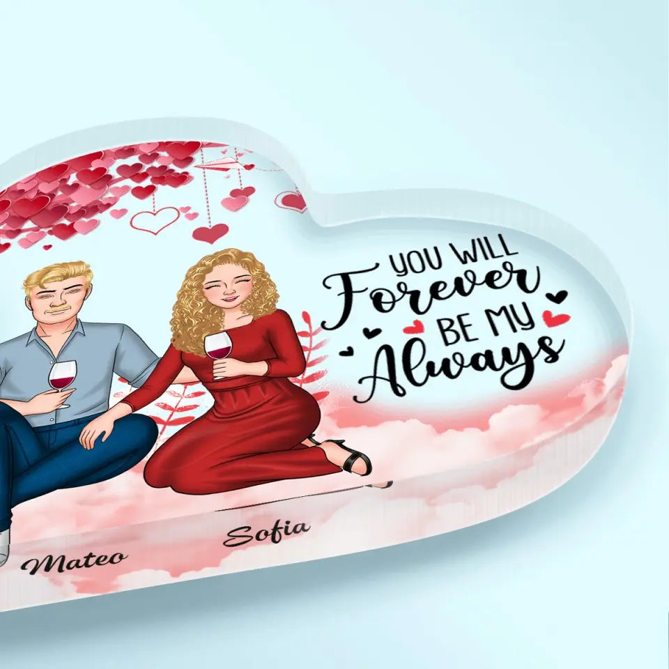 You & Me We Got This -  Personalized Custom Heart-shaped Acrylic Plaque - Gift For Couple, Wife, Husband