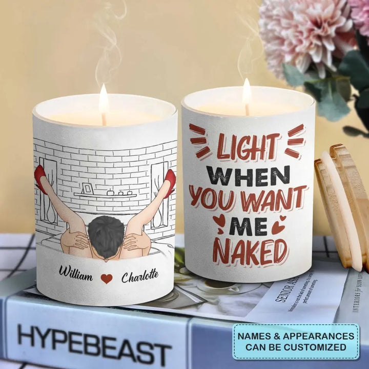 Your Face Looks Best Between My Legs - Personalized Custom Scent Candle - Valentine's Day, Anniversary Gift For Couple, Husband, Wife, Boyfriend, Girlfriend