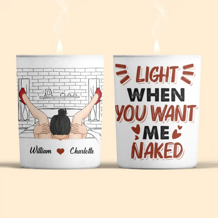Your Face Looks Best Between My Legs - Personalized Custom Scent Candle - Valentine's Day, Anniversary Gift For Couple, Husband, Wife, Boyfriend, Girlfriend