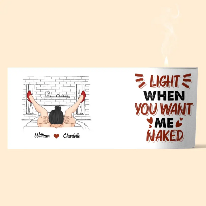 Your Face Looks Best Between My Legs - Personalized Custom Scent Candle - Valentine's Day, Anniversary Gift For Couple, Husband, Wife, Boyfriend, Girlfriend