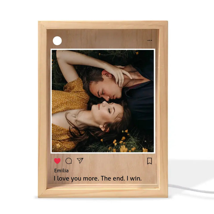 Love Post - Personalized Custom Photo Frame Box - Valentine's Day, Anniversary Gift For Couple, Couples, Girlfriend, Boyfriend, Wife, Husband