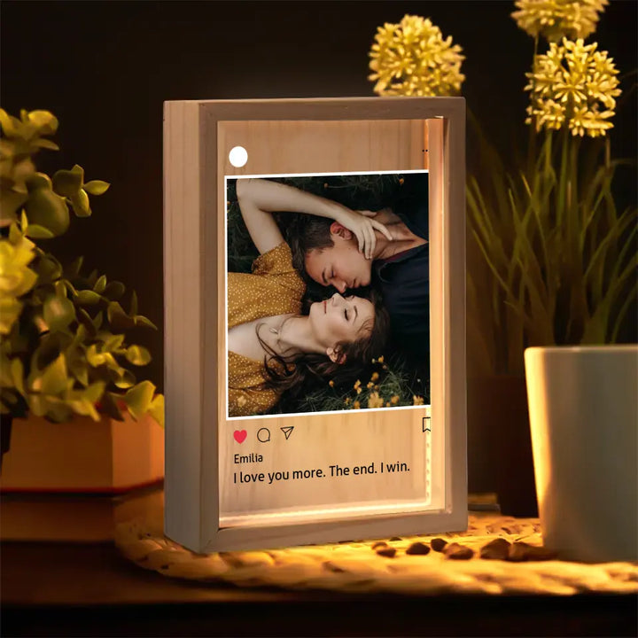 Love Post - Personalized Custom Photo Frame Box - Valentine's Day, Anniversary Gift For Couple, Couples, Girlfriend, Boyfriend, Wife, Husband