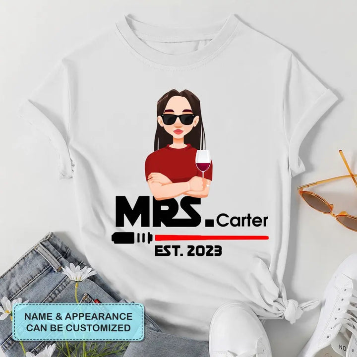 Mr. & Mrs. Since - Personalized Custom T-shirt - Valentine's Day, Anniversary Gift For Couple, Husband, Wife