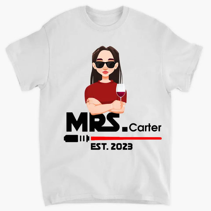 Mr. & Mrs. Since - Personalized Custom T-shirt - Valentine's Day, Anniversary Gift For Couple, Husband, Wife