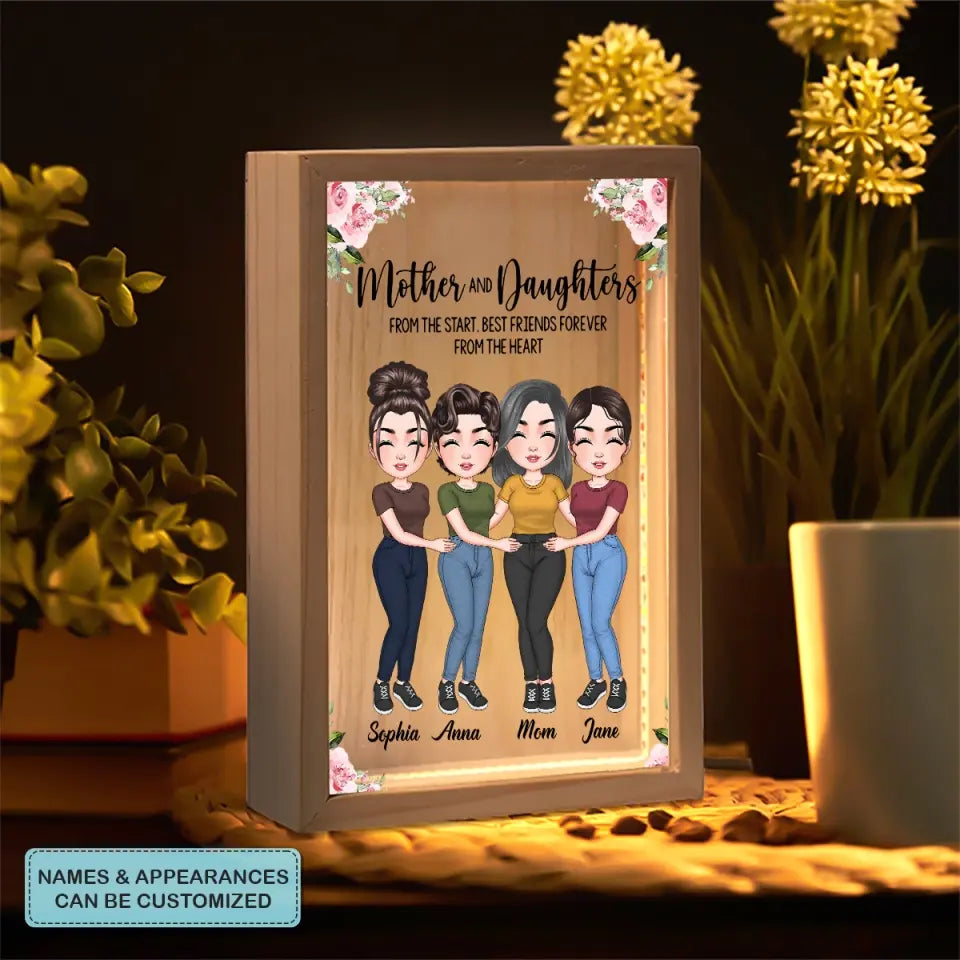 Mother And Daughter From The Start Best Friend Forever From The Heart - Personalized Custom Photo Frame Box - Mother's Day Gift For Family Members, Mom