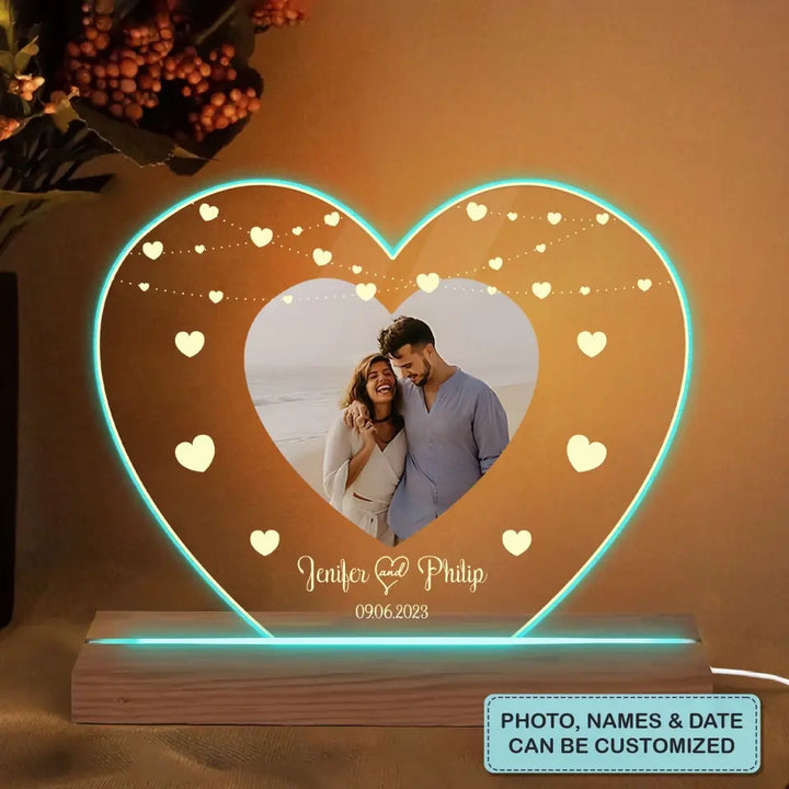 Love LED Light - Personalized Custom 3D Led Light - Valentine's Day, Anniversary Gift For Couple, Husband, Wife, Boyfriend, Girlfriend