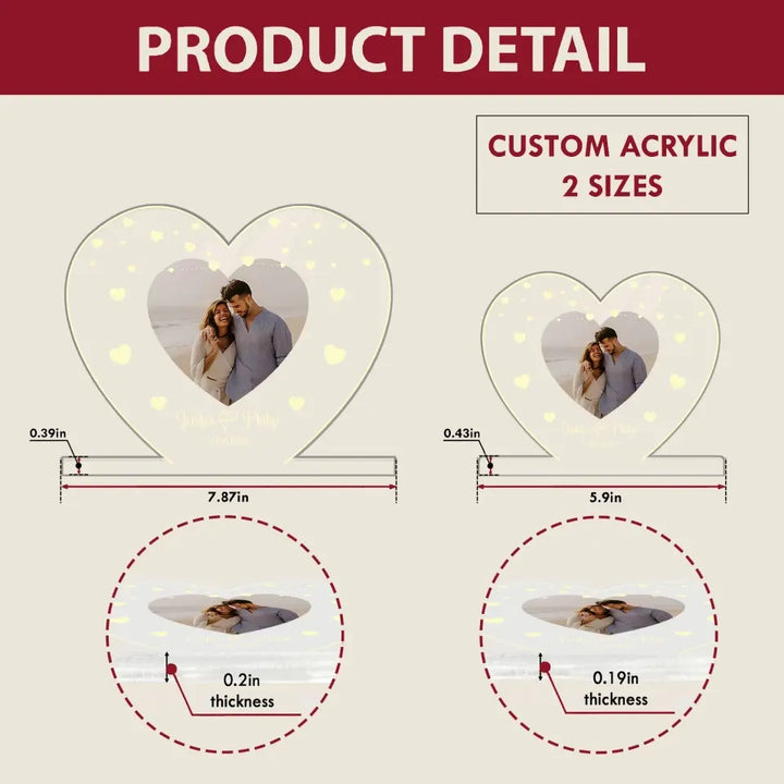 Love LED Light - Personalized Custom 3D Led Light - Valentine's Day, Anniversary Gift For Couple, Husband, Wife, Boyfriend, Girlfriend