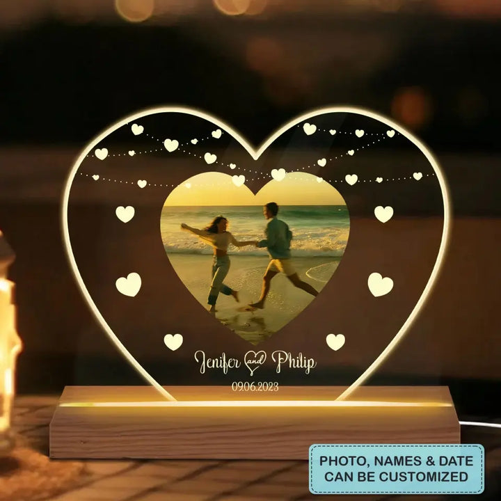 Love LED Light - Personalized Custom 3D Led Light - Valentine's Day, Anniversary Gift For Couple, Husband, Wife, Boyfriend, Girlfriend