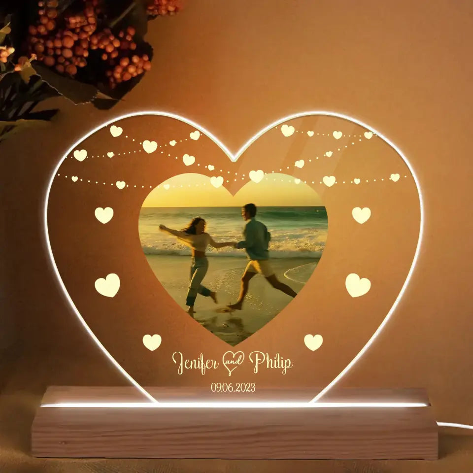 Love LED Light - Personalized Custom 3D Led Light - Valentine's Day, Anniversary Gift For Couple, Husband, Wife, Boyfriend, Girlfriend
