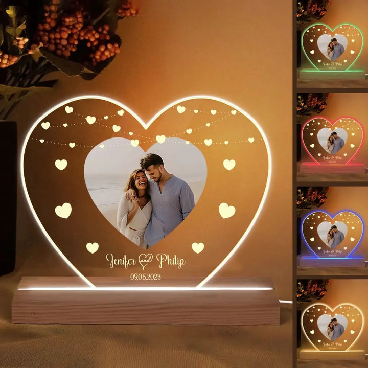 Love LED Light - Personalized Custom 3D Led Light - Valentine's Day, Anniversary Gift For Couple, Husband, Wife, Boyfriend, Girlfriend