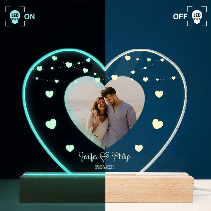 Love LED Light - Personalized Custom 3D Led Light - Valentine's Day, Anniversary Gift For Couple, Husband, Wife, Boyfriend, Girlfriend