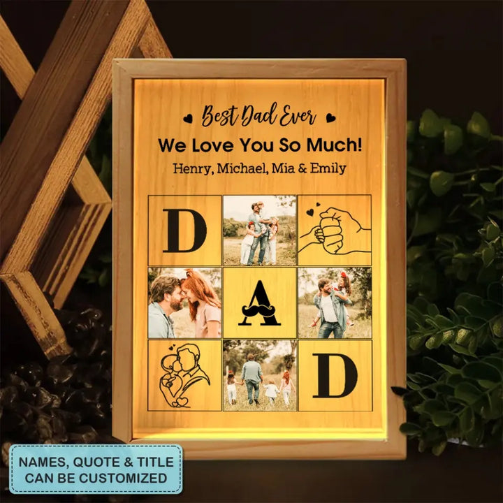 Best Parent Ever - Personalized Custom Photo Frame Box - Mother's Day, Father's Day Gift For Mom, Dad, Family, Family Members