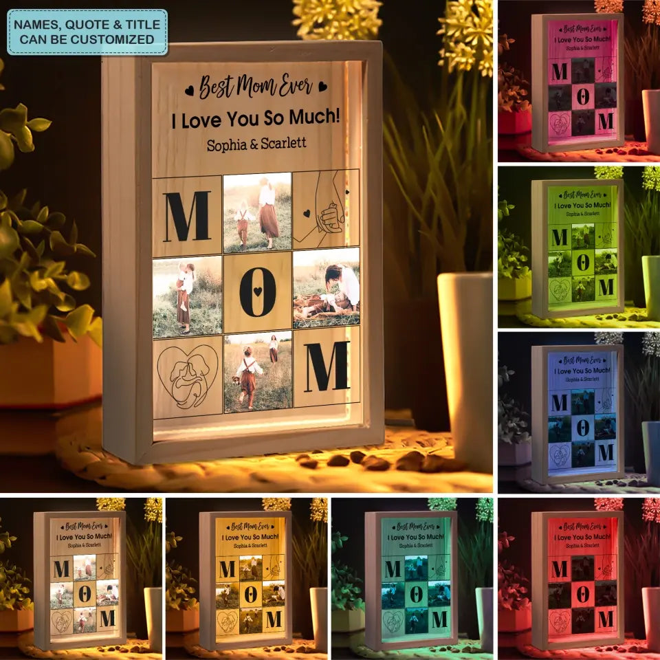 Best Parent Ever - Personalized Custom Photo Frame Box - Mother's Day, Father's Day Gift For Mom, Dad, Family, Family Members