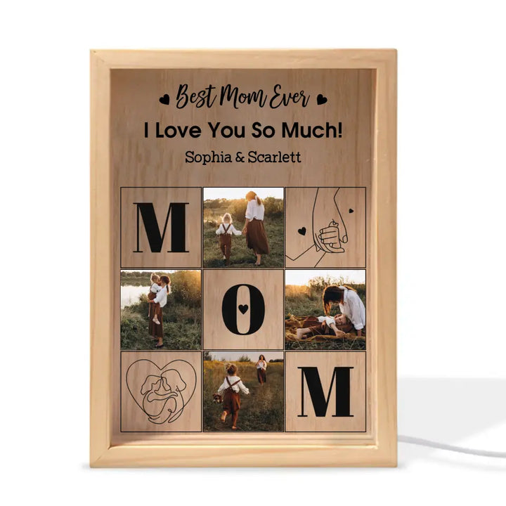 Best Parent Ever - Personalized Custom Photo Frame Box - Mother's Day, Father's Day Gift For Mom, Dad, Family, Family Members