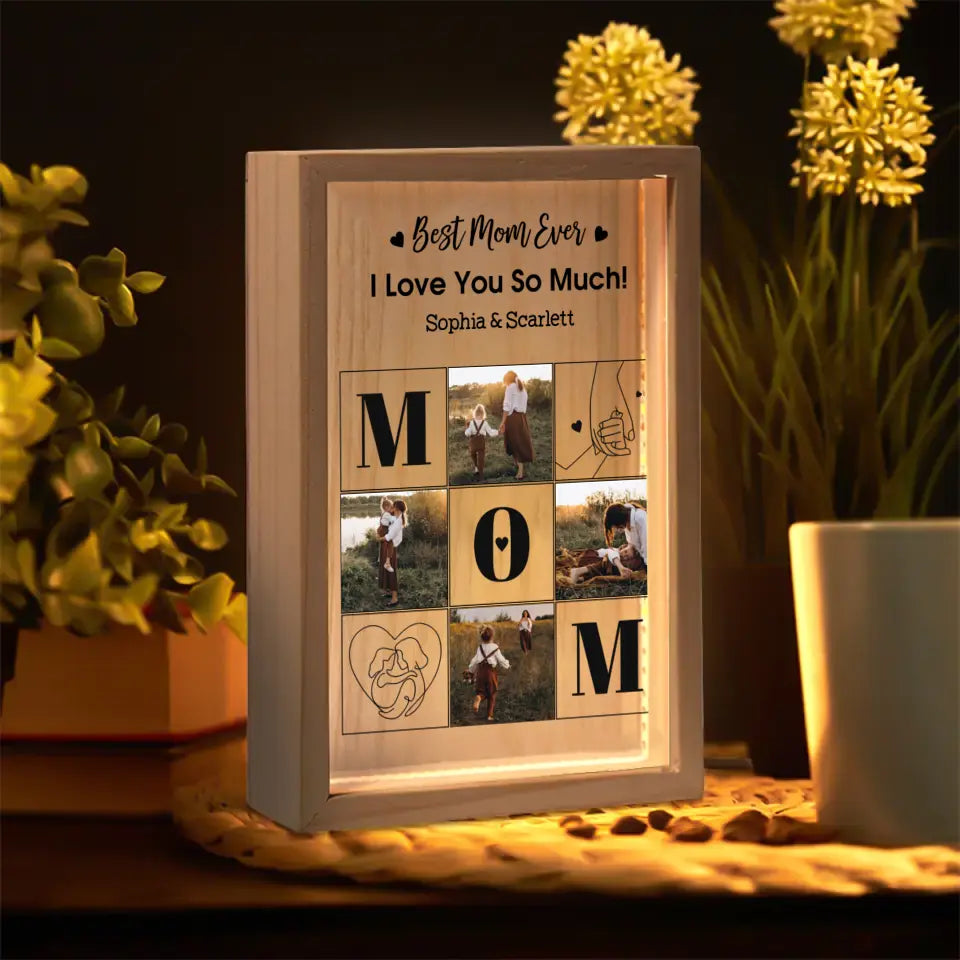 Best Parent Ever - Personalized Custom Photo Frame Box - Mother's Day, Father's Day Gift For Mom, Dad, Family, Family Members