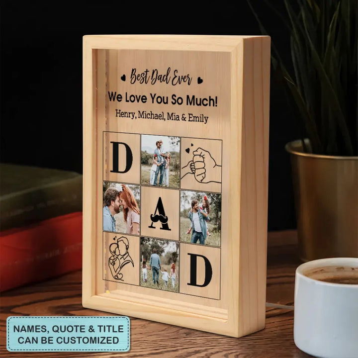 Best Parent Ever - Personalized Custom Photo Frame Box - Mother's Day, Father's Day Gift For Mom, Dad, Family, Family Members