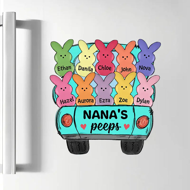 Grandma's Peeps Bunny - Personalized Custom Decal - Gift For Grandma, Mom, Family Members