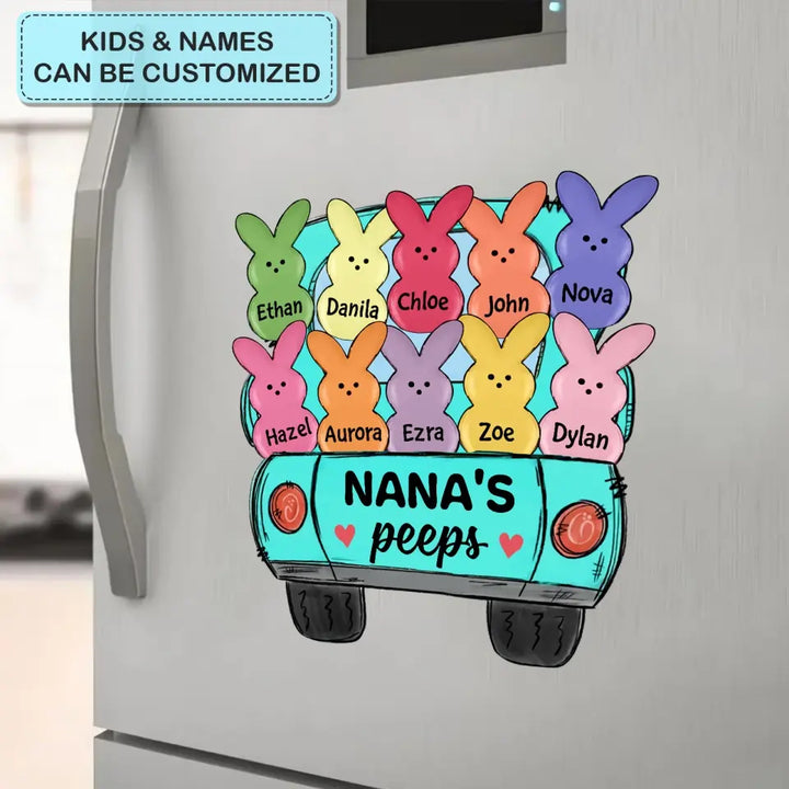 Grandma's Peeps Bunny - Personalized Custom Decal - Gift For Grandma, Mom, Family Members