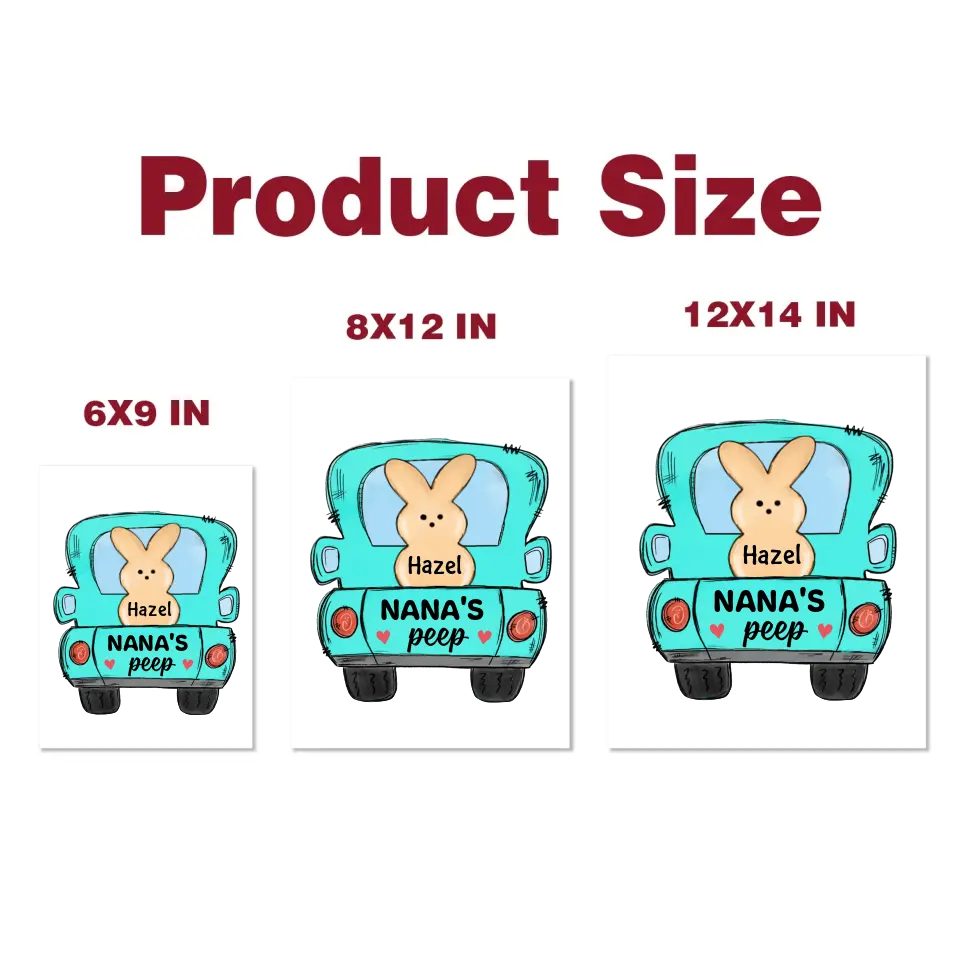 Grandma's Peeps Bunny - Personalized Custom Decal - Gift For Grandma, Mom, Family Members