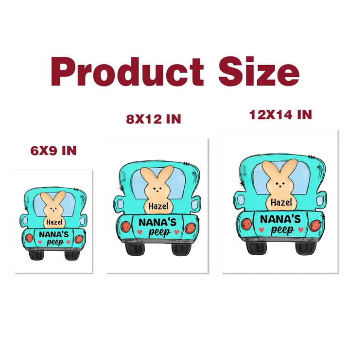 Grandma's Peeps Bunny - Personalized Custom Decal - Gift For Grandma, Mom, Family Members