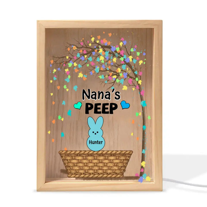 Grandma's Peeps - Personalized Custom Photo Frame Box - Gift For Grandma, Mom, Family Members