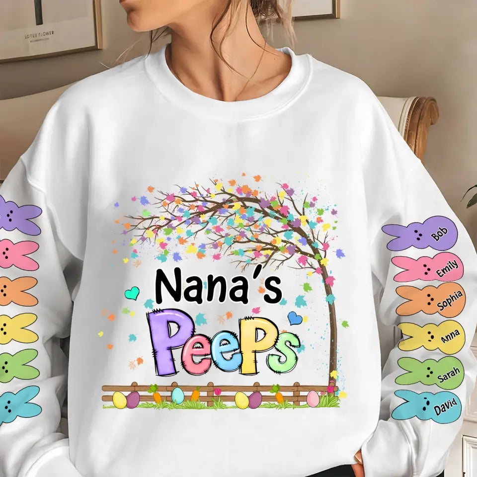 Grandma Peeps - Personalized Custom Sweatshirt - Mother's Day, Easter Day Gift For Grandma, Mom