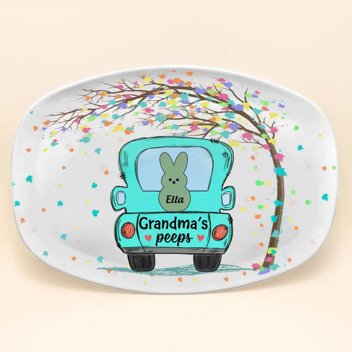 Grandma's Peeps - Personalized Custom Platter - Gift For Grandma, Mom, Family Members