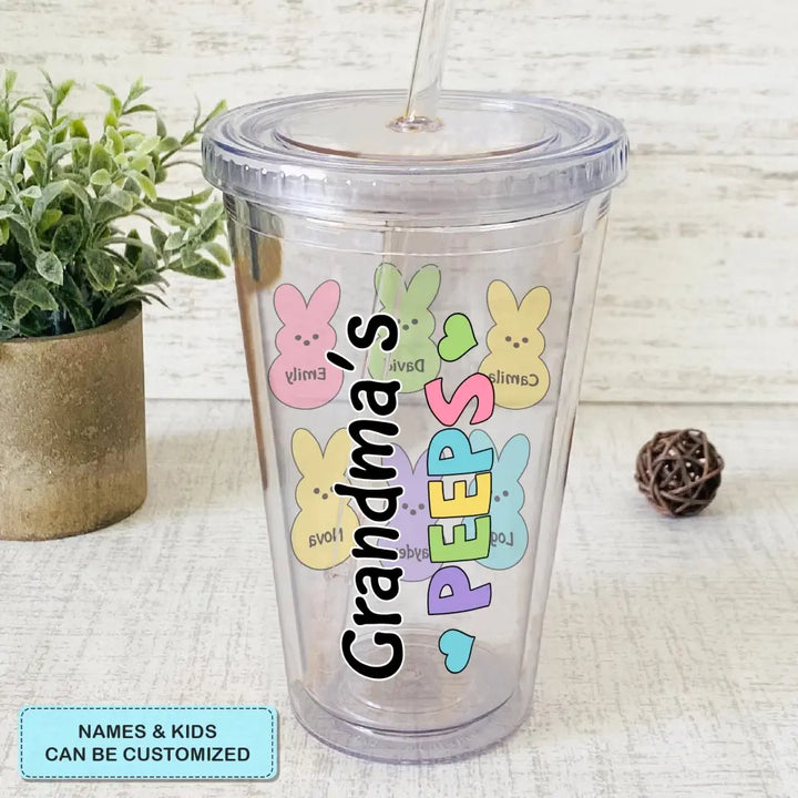 Grandma Easter - Personalized Custom Acrylic Tumbler - Gift For Grandma, Mom, Family Members