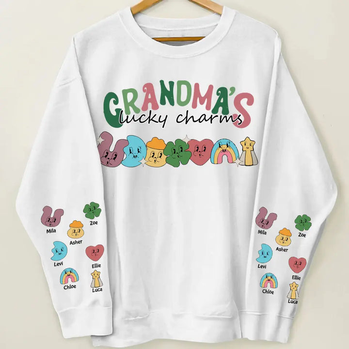 Grandma Of Lucky Charms - Personalized Custom Sweatshirt - Mother's Day Gift For Grandma, Mom