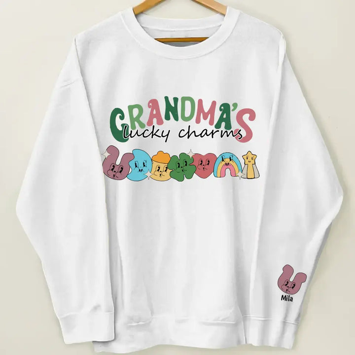 Grandma Of Lucky Charms - Personalized Custom Sweatshirt - Mother's Day Gift For Grandma, Mom