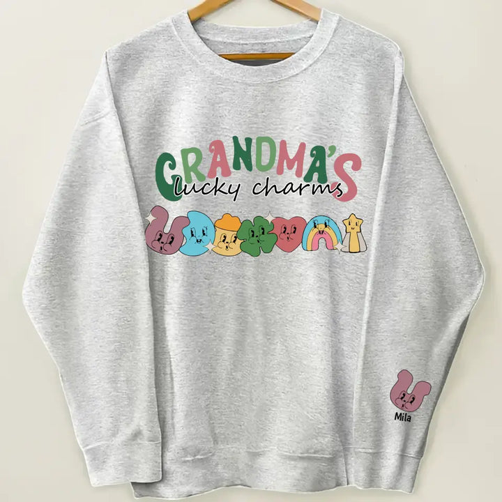 Grandma Of Lucky Charms - Personalized Custom Sweatshirt - Mother's Day Gift For Grandma, Mom