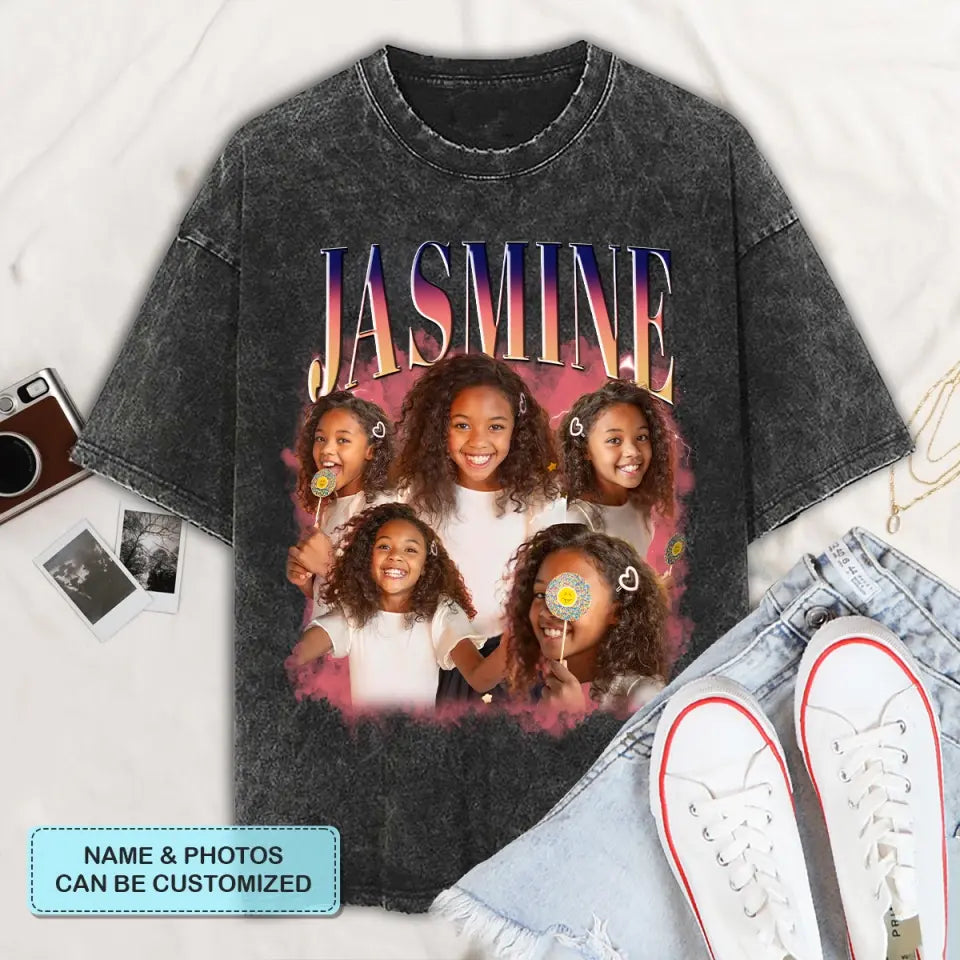 Vintage Graphic Rap Kid Tee - Personalized Custom T-shirt -  Gift For Family Members, Kid AGCPD073