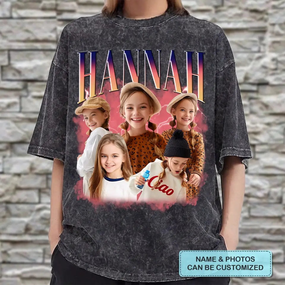 Vintage Graphic Rap Kid Tee - Personalized Custom T-shirt -  Gift For Family Members, Kid AGCPD073