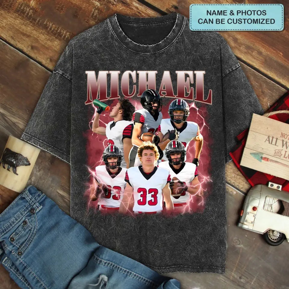 Custom Retro 90s Football - Personalized Custom T-shirt - Gift For Football Lover, Boyfriend AGCHA009