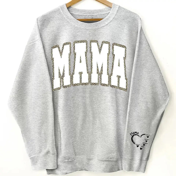 Mama Leopard - Personalized Custom Sweatshirt - Mother's Day, Easter Day Gift For Grandma, Mom
