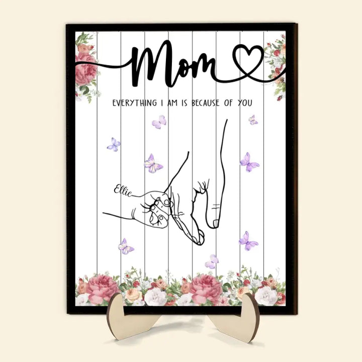 We Love You Mom - Personalized Custom 2-Layer Wooden Plaque - Mother's Day Gift For Family Members, Mom