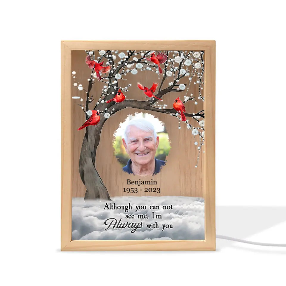 I Am Always With You - Personalized Custom Photo Frame Box - Memorial Gift For Family Members