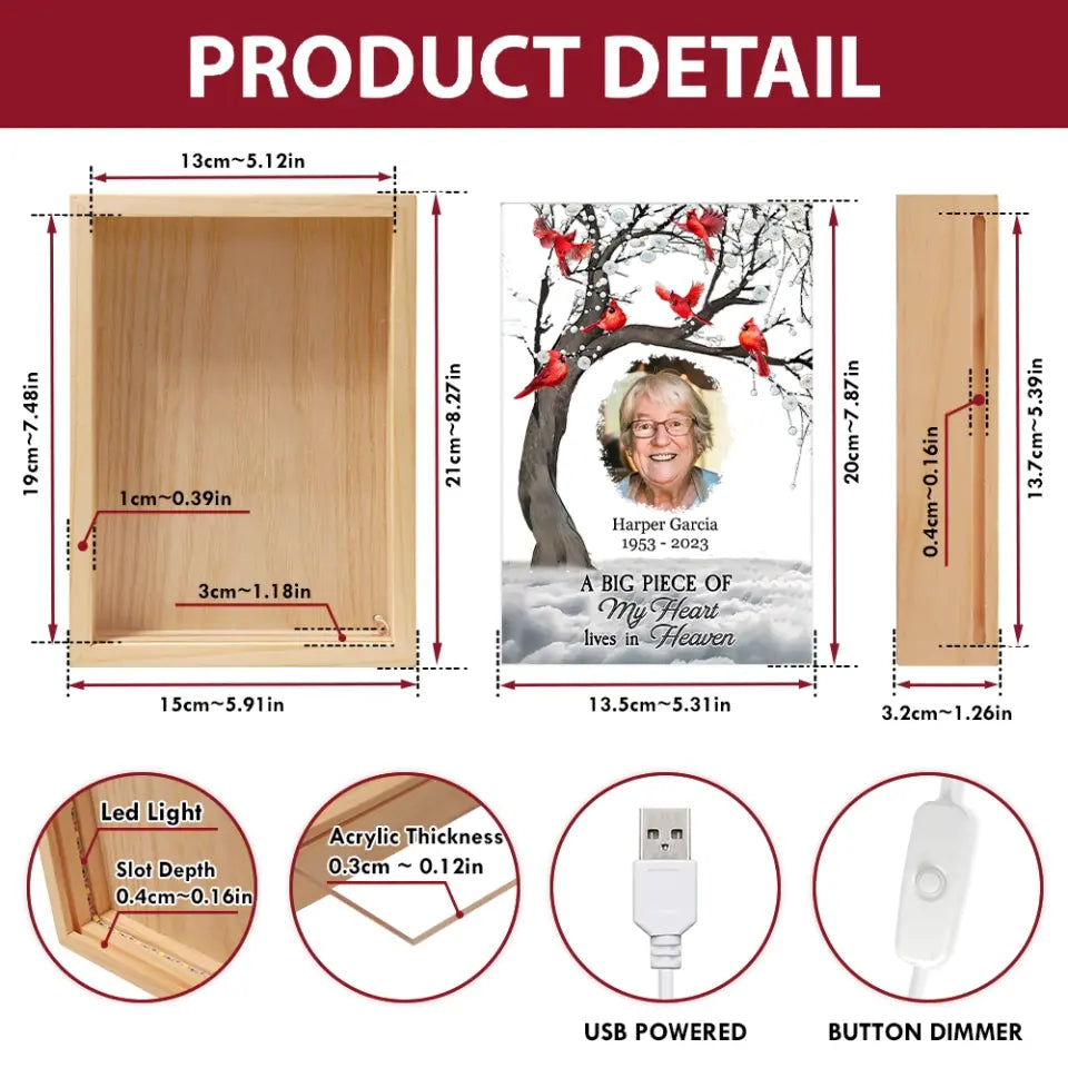I Am Always With You - Personalized Custom Photo Frame Box - Memorial Gift For Family Members