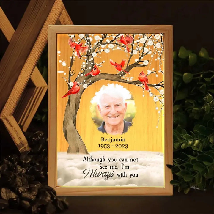 I Am Always With You - Personalized Custom Photo Frame Box - Memorial Gift For Family Members
