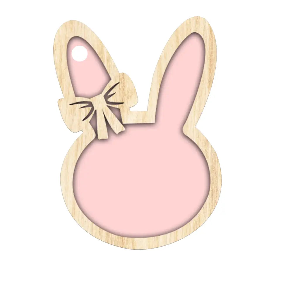 Bunny Easter Basket Child Gift - Personalized Custom Basket Tag - Easter Gift For Family Members, Grandma, Mom
