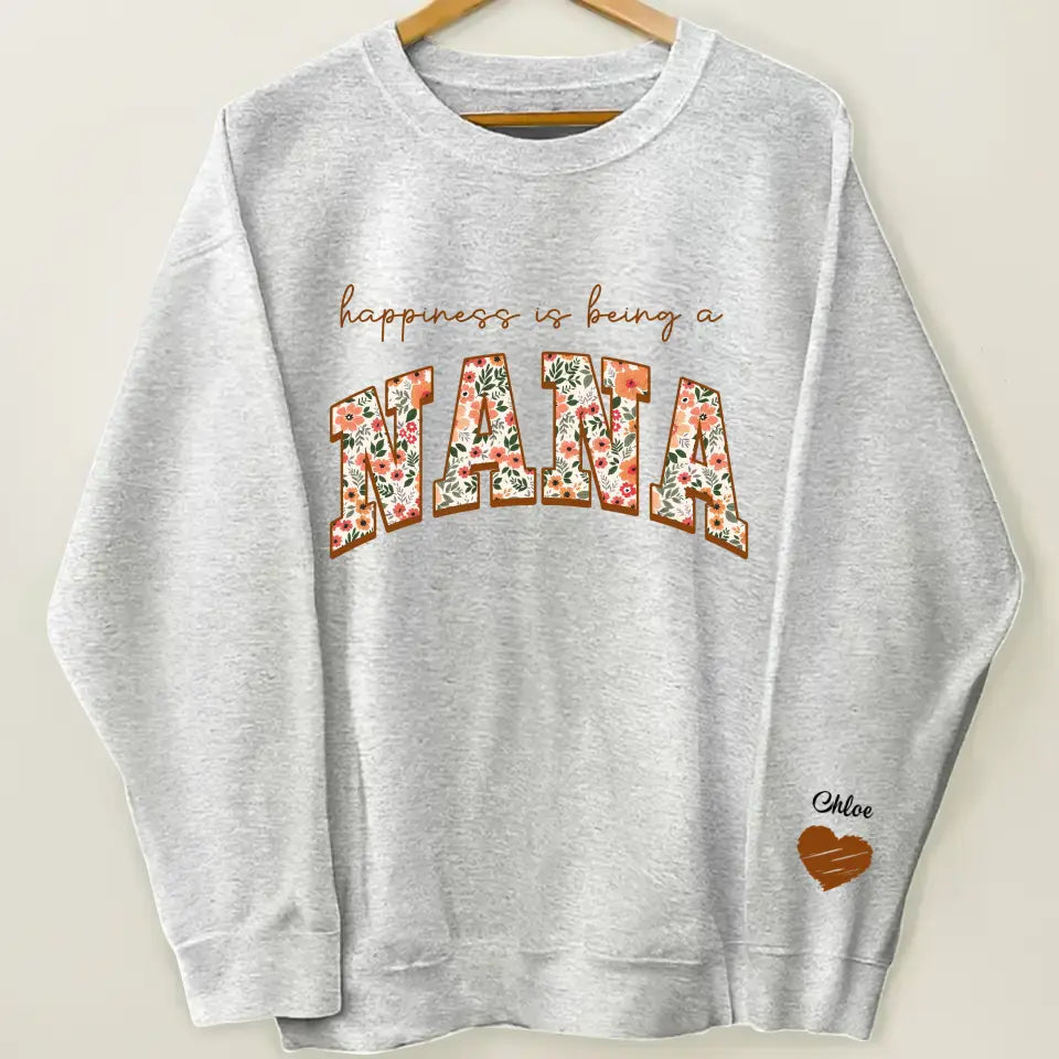 Happiness Is Being A Mama  - Personalized Custom Sweatshirt - Mother's Day Gift For Grandma, Mom, Family Members