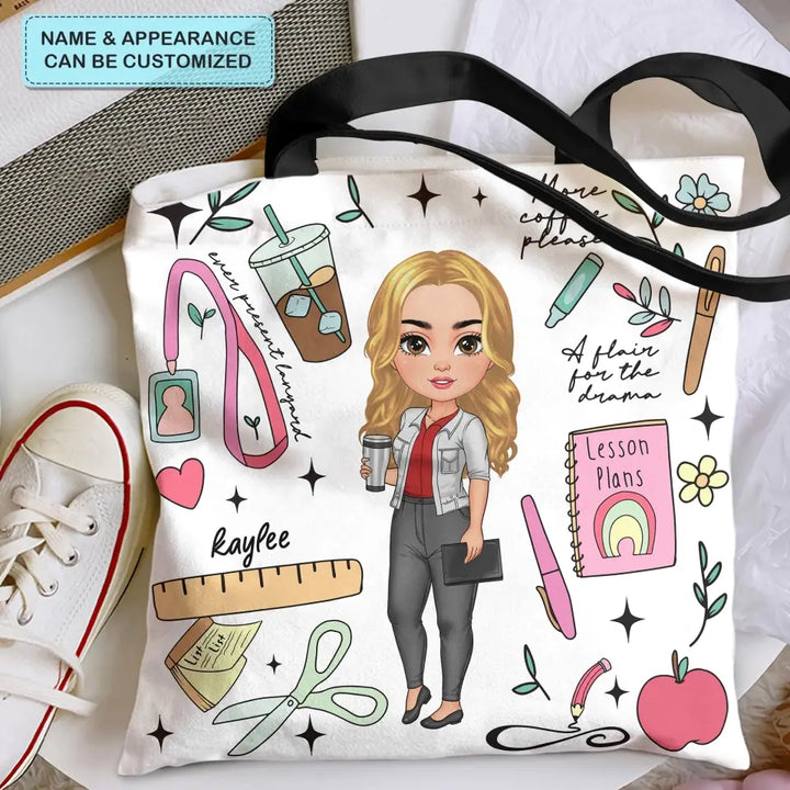 Teacher Stuff - Personalized Custom Tote Bag - Teacher's Day, Appreciation Gift For Teacher